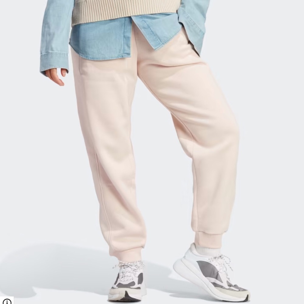 Adidas Light Pink Drawstring All Season Fleece Loose Fit Sweatpants - Picture 11 of 11